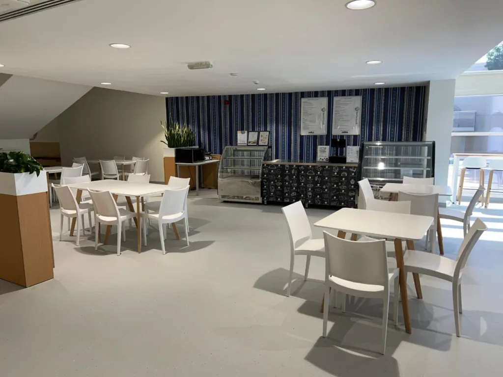 Glass and aluminum works across Dwight School