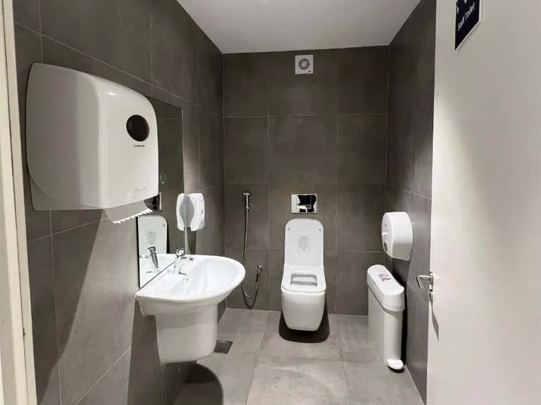 washroom interior upgrade for Dwight school in Dubai